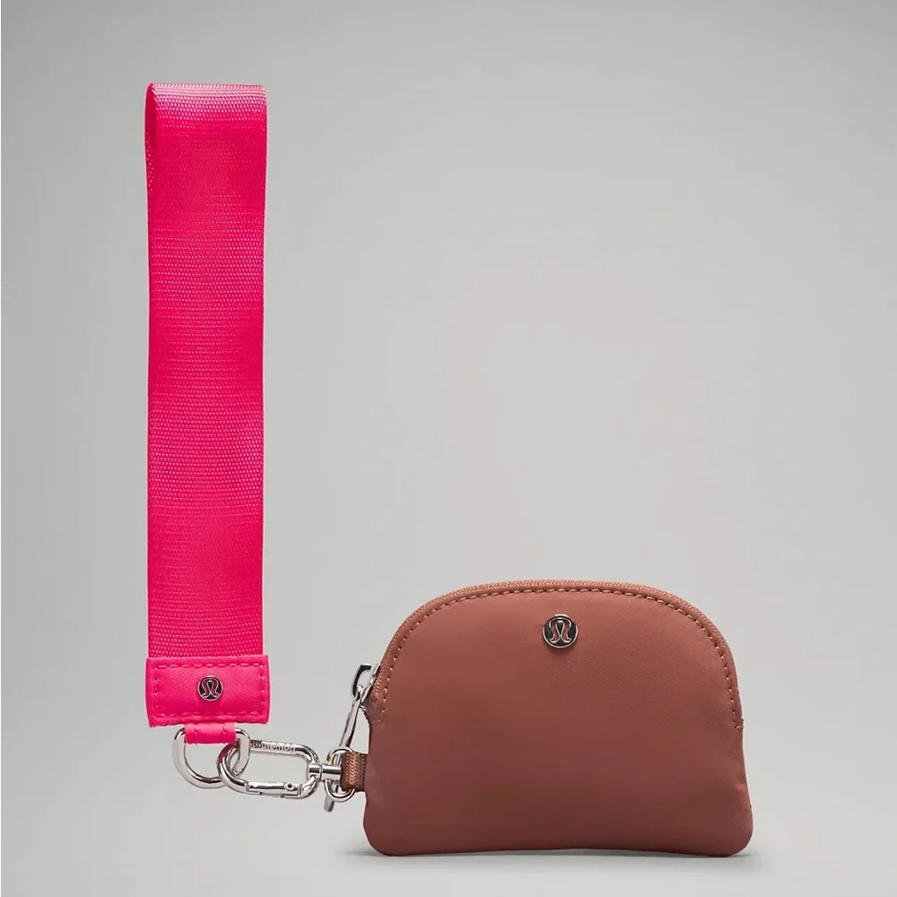 Lululemon Dual Pouch Wristlet- Ancient Copper/Glaze Pink